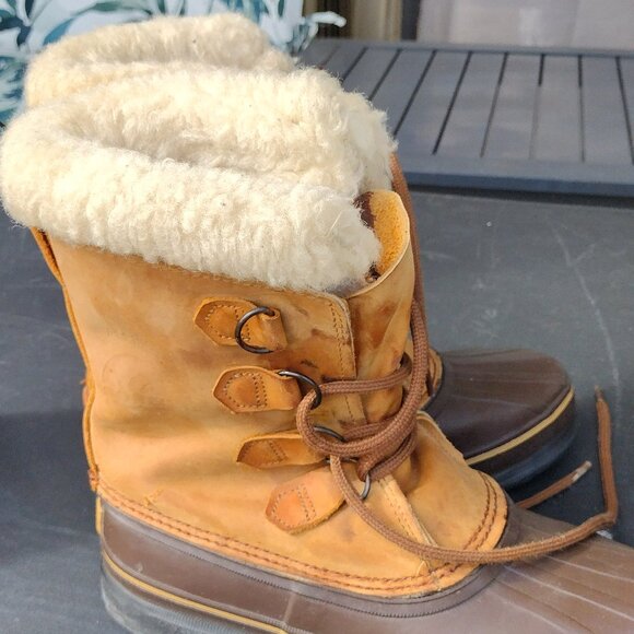 Sorel Women’s Snow Boots Size 8 Sherpa Lined Waterproof Winter Ski Outdoor Lace - Picture 3 of 8